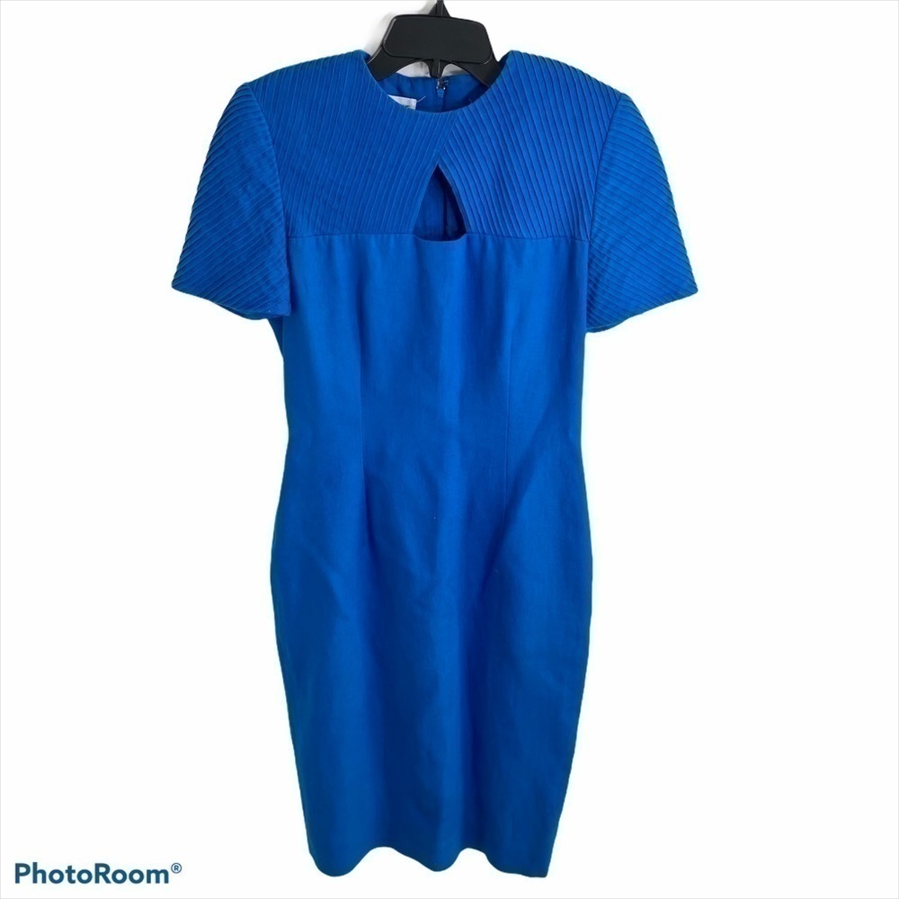 Nikon Boutique Linen Vintage Blue Dress Sz 4 Women